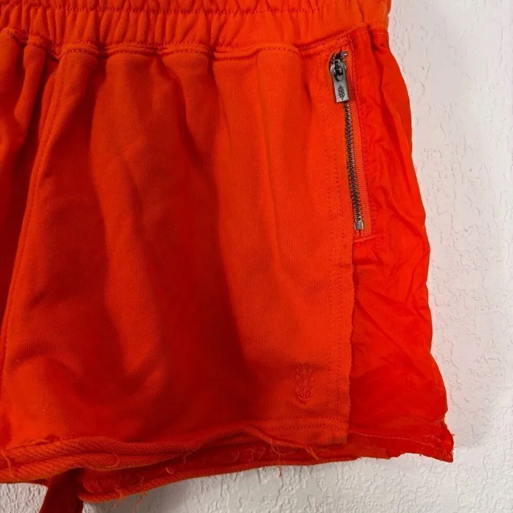Free People Movement Dark Orange Short‎ Terry Cloth Shorts